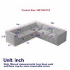 106" Chenille L-Shaped Modular Sectional Sofa, 5-Piece Oversized - 2 of 4