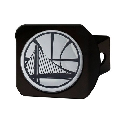 NBA Golden State Warriors Chrome Metal Hitch Cover - Black