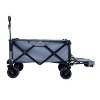 Foldable Wagon with Extended Tailgate, Extra Long Extender Wagon Cart,Beach Wagon Cart Heavy Duty 400LBS with Large All-Terrain Beach Wheels - 2 of 4