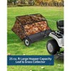 Tow-Behind Lawn Sweeper with 26 cu.ft Capacity, Adjustable Height, Heavy-Duty Steel Frame, for Mower, ATV & Tractor - 3 of 4