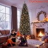 Halloween 6 ft/7.5 ft Christmas Tree, Artificial Pencil Christmas Tree with Sturdy Metal Stand & Realistic Branch Tips - 4 of 4