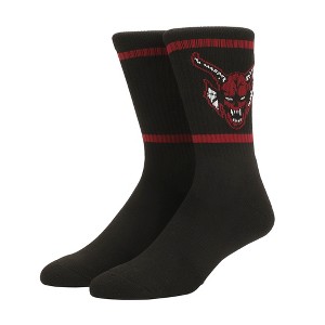 Stranger Things Hellfire Club Stripes Mens Athletic Crew Socks - 1 of 4