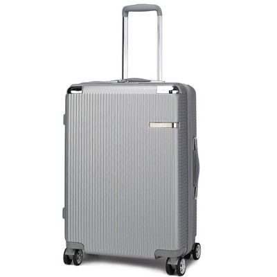 VidaXL 3-Piece Hardshell Luggage Set - ABS Silver Suitcases With 360° Wheels