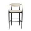 SKRAN Mid Century Upholstered Counter Height Bar Stools Set of 2 with Back Metal Armrests and Legs for Kitchen Island 260 LBS Weight Capacity - 4 of 4