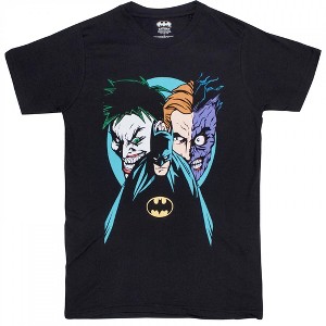 Adult Batman Creeping Villians Joker and Two-Face T-Shirt - 1 of 2