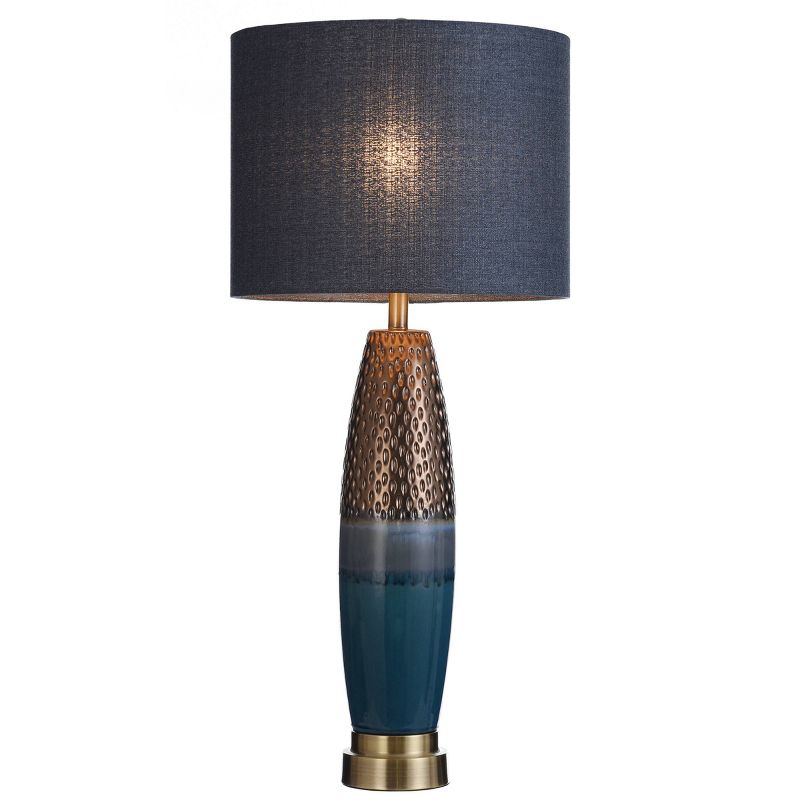 Bedford Table Lamp Blue/Copper Body - StyleCraft, 3 of 8