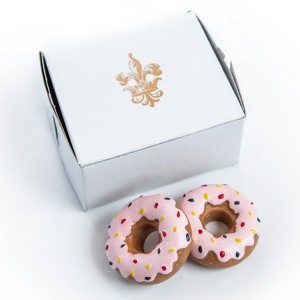 The Queen's Treasures 18 In Doll  2pc Strawberry Doughnuts Plus Bakery Box - 1 of 4