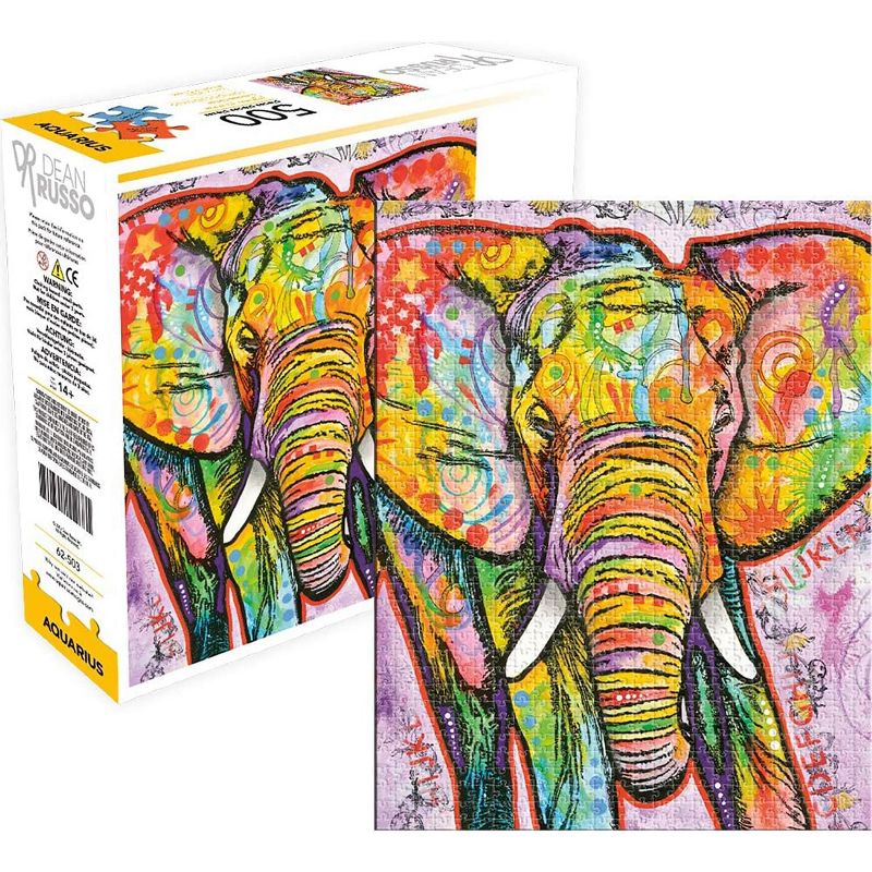 Aquarius Puzzles Dean Russo Elephant 500 Piece Jigsaw Puzzle, 1 of 7