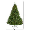 7ft. Full Bodied Mixed Pine Artificial Christmas Tree with 450 Clear LED Lights & Pine Cones – Lush Holiday X-Mas Display - 2 of 4