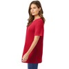 Woman Within Waffle Thermal Satin Trim Tee - 4 of 4