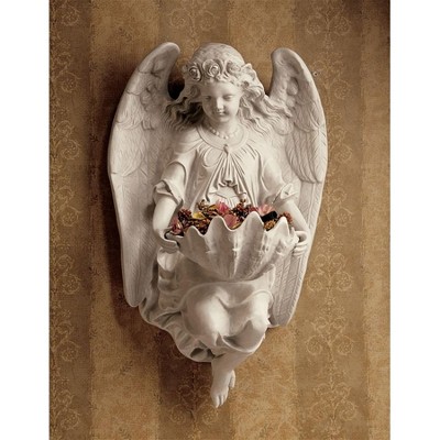 Design Toscano Brixton Abbey Angel Wall Sculpture - Off-White