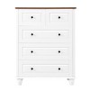 5 Drawer Tall Dresser, 36'' H MDF Wood Chest of Drawers for Bedroom or Office, Storage Dresser Cabinet for Living Room or Hallway-Coolbibila - 4 of 4