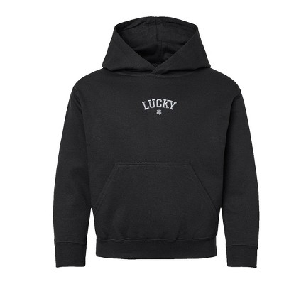 The Juniper Shop Embroidered Lucky Clover Youth Graphic Hoodie