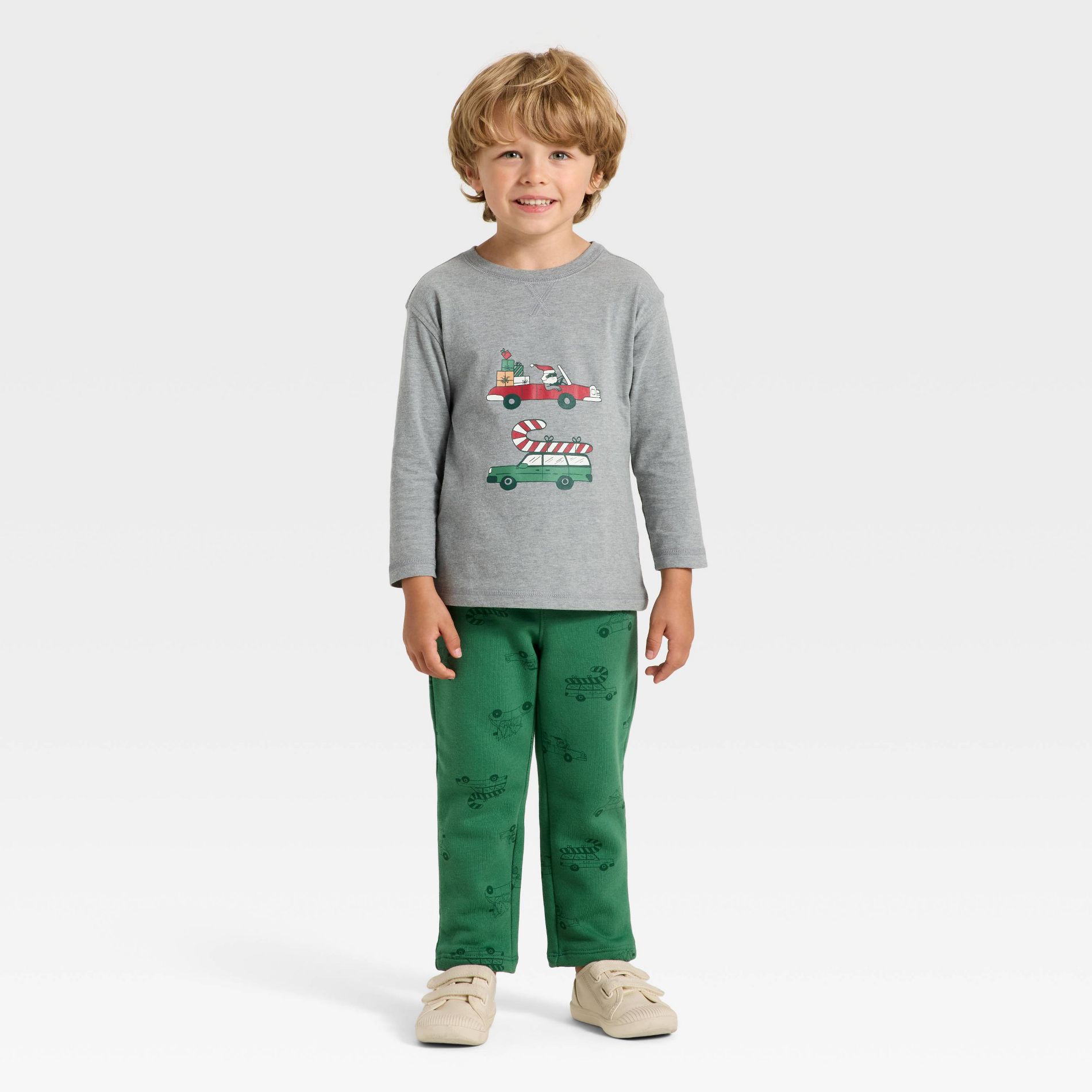 Toddler Boys' Long Sleeve Holiday Set - Cat & Jack™