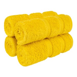 American Soft Linen 100% Cotton Turkish Luxury 4 Piece Washcloth Set, 13x13 inches Washcloth Hand Face Towels for Bathroom and Kitchen Washrags - 1 of 4
