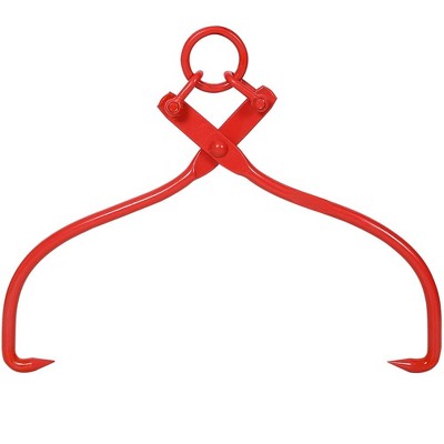 Skidding Tongs Log Lifting 25''(2.08ft) Jaw Opening Dragging Steel Tongs Log Lifting Tool With Ring Log Lifting Tongs Skidding Tongs