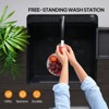 ROVSUN 21-Gallon Plastic Utility Sink, Freestanding Sink with Hot&Cold Faucet - 3 of 4
