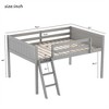 COWLOWN Twin Low Loft Bed with Convertible Ladder, Solid Wood Frame with Guardrails for Kids, No Box Spring Needed - 2 of 4