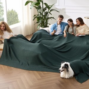 Bedsure Cooling Cotton Waffle Blanket-Lightweight Breathable Blanket of Rayon Derived from Bamboo - 1 of 4