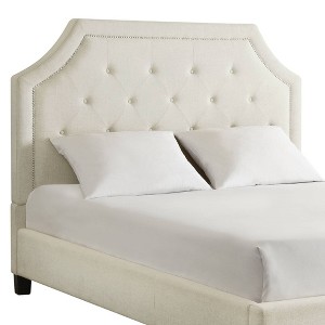 Inspire Q Parkside Button Tufted Headboard - Cream (Full), Ivory