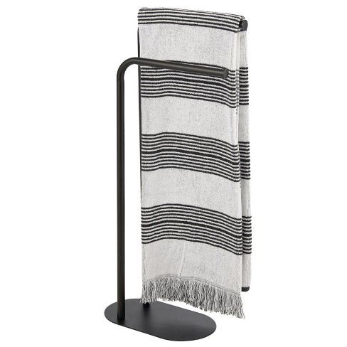 Mdesign Tall Stainless Freestanding 2 tier Towel Rack Holder Stand Matte Black Target