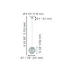 1-Light Skoura Pendant Chrome Finish with Geometric Shaped Shade - EGLO: Adjustable, Metal, E26 Base, No Bulb Included - 4 of 4