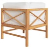 vidaXL Corner Sofa Cream Solid Teak Wood Medium Durable Corner Sofa - 4 of 4
