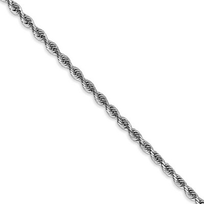 Black Bow Jewelry 2.75mm, 14k White Gold D/C Quadruple Rope Chain Necklace