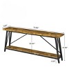 Syemin Console Tables Industrial Sofa Table, Extra Long Entryway Console, Console Table Behind Couch, Narrow Sofa Table, Gray, 70.87"*11.61"*31.5" - 3 of 4