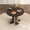 NicBex Round Dining Table 42" Wood Dinette Table with 16-inch Middle Leaf and Double Layer for Kitchen, Dining Room - 4 of 4