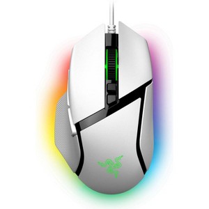 Razer - Basilisk V3 Optical Gaming Mouse with Chroma RBG Lighting - Wired - White - 1 of 3