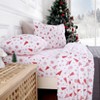 4 Pieces Flannel Christmas Sheets, Soft Cozy Cotton Flannel Sheet Set Queen Size, Brushed Deep Pocket Winter Warm Sheets - 3 of 4