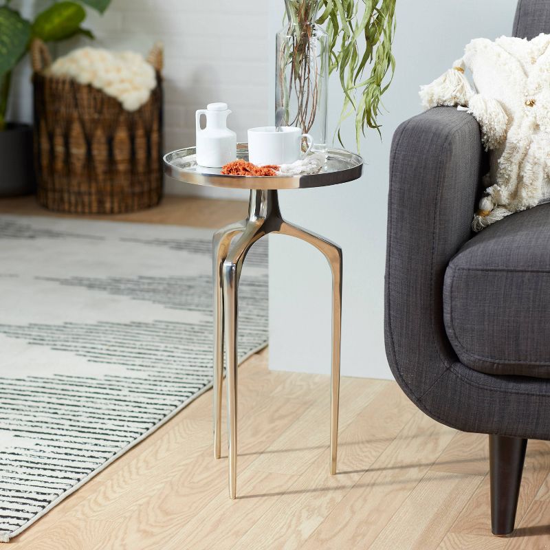 Contemporary Metal Tripod Accent Table - Olivia & May, 1 of 26