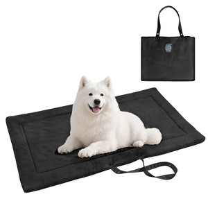 Kritter Planet Portable Plush Flannel Dog Bed, Reversible Waterproof Dog Cat Bed Mat with Handles, Indoor Outdoor Use - 1 of 4