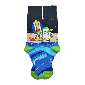 Gnome Surfer Socks from the Sock Panda (Men's Sizes, Adult Large) - 1 of 4