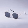 Men's Round Metal Sunglasses - Goodfellow & Co™ Gray/Gold: Medium Fit, UV Protection, Polycarbonate Lenses - 2 of 2