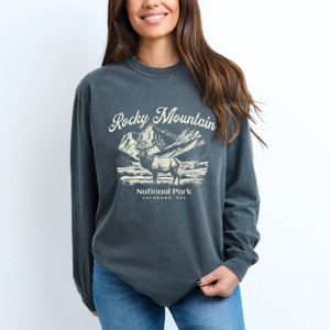 Simply Sage Market Rocky Mountain National Park Colorado USA Elk Garment Dyed Long Sleeve - 1 of 4