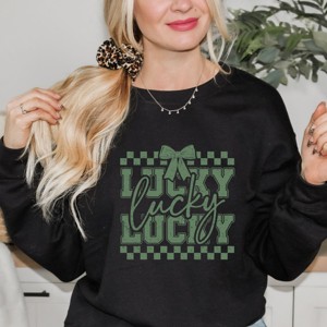 Simply Sage Market Lucky Stacked Coquette Sweatshirt - 1 of 4