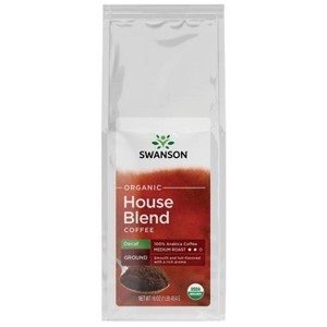 Swanson Organic House Blend Decaf Ground Coffee - Medium Roast 16 oz Pkg. - 1 of 3
