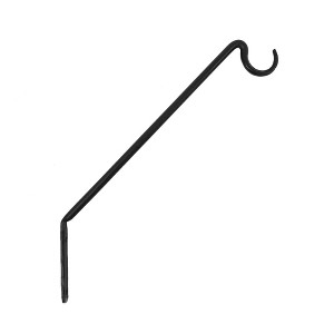 Wrought Iron 45 Degree Wall Mount Bracket Black Powder Coated Finish - Achla Designs - 1 of 4
