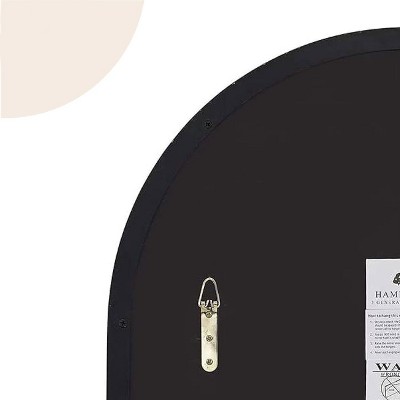 Arched Top Black Metal Framed Full-Length Mirror