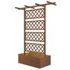 Outsunny Wooden Raised Garden Bed, Planter with Trellis  to Grow Vegetables, Herbs and Flowers - 4 of 4