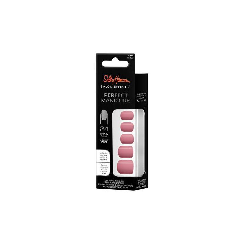 Sally Hansen Salon Effects Perfect Manicure Press on Nails Kit - Square - Pink Clay - 24ct, 5 of 13