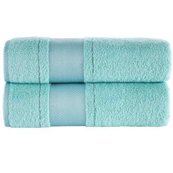 Kafthan Textile Fishbone Cotton Bath Towels (Set of 2)