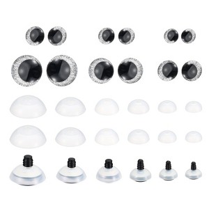 Unique Bargains DIY Craft Decoration Realistic Doll Eyes 56 Pcs 0.55"-1.18" - 1 of 4