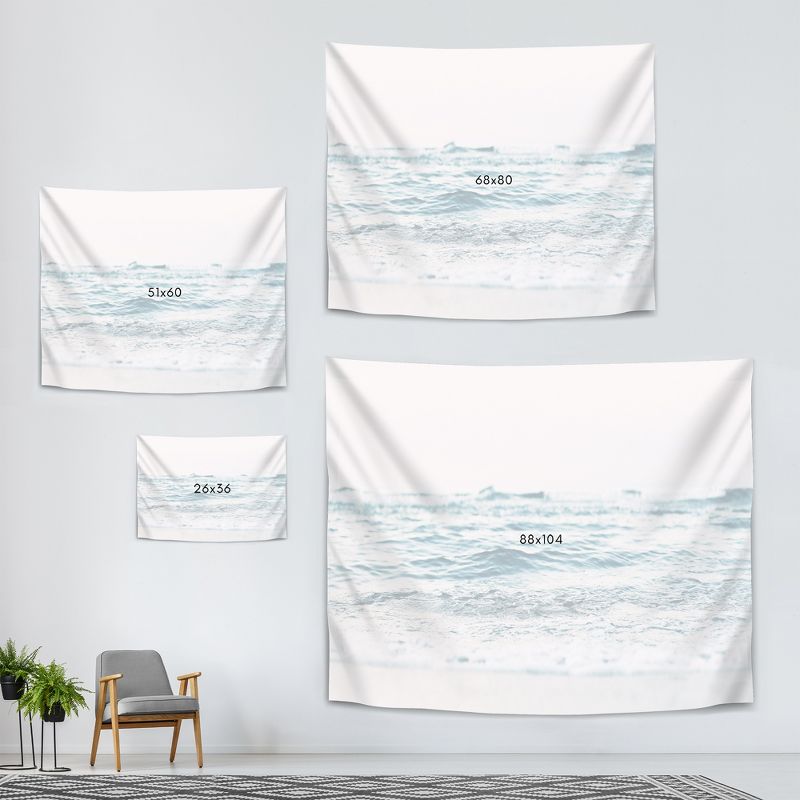 Americanflat Coastal Ocean Wave Blush By Sisi And Seb Wall Tapestry, 3 of 4