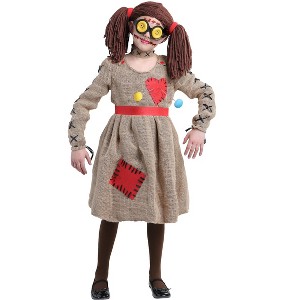 HalloweenCostumes.com Girl's Burlap Voodoo Doll Costume - 1 of 1