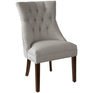 Niki Modern English Arm Chair Gray Linen - Cloth & Co.
