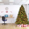 Tangkula 7.5'PE/PVC Artificial Pine Tree Pre-Lit Christmas Tree w/ 540 LED Lights & Pine Cones - 4 of 4