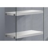 TOAOTBNBO 5 Tier Glass Bookcase with Polished Chrome, Tall Storage Bookshelves for Multipurpose Living Room Narrow Display Book Shelf - 4 of 4